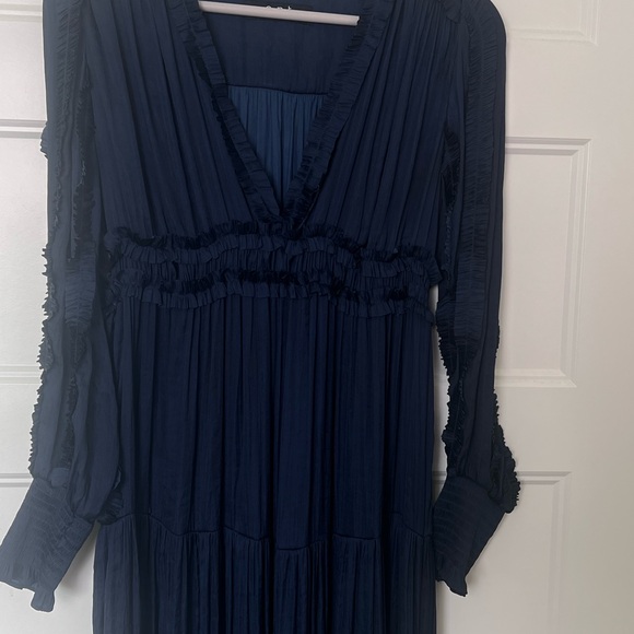 O.P.T Elegant Navy Blue Women's Dress - Picture 3 of 7